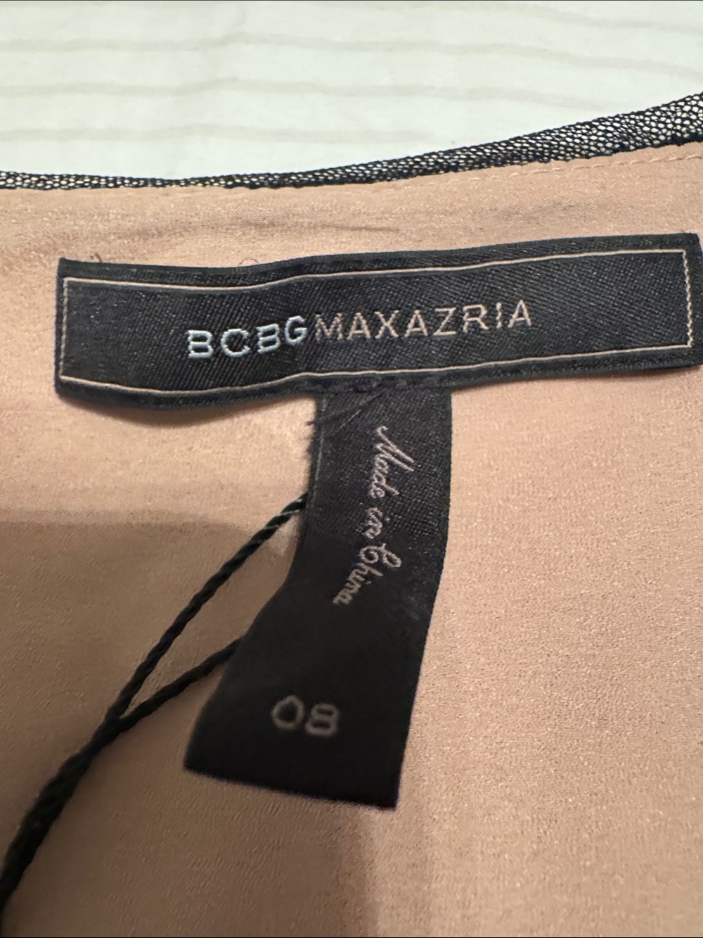 BCBGMaxAzria Katarina Black Lace V-Neck Open-Back Mini Dress - Picture 6 of 8